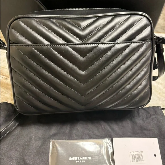 Saint Laurent Lou Lou Medium YSL Camera Bag with Pocket in Quilted Leather - Picture 12 of 15